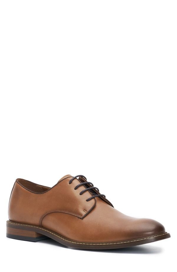 ヴィンスカムート メンズ シューズ ダービー レザー Vince Camuto Lyre Leather Derby CognacBrown Shhgrg ブラウン