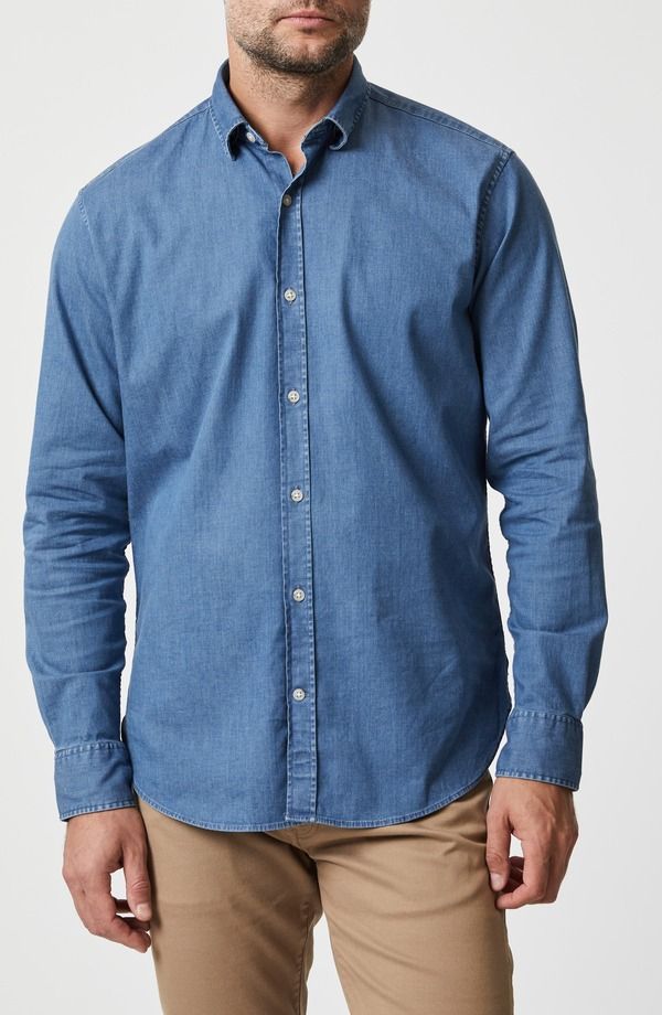 ３４ヘリテージ メンズ トップス シャツ デニム 34 Heritage Denim ButtonUp Shirt Light デニム