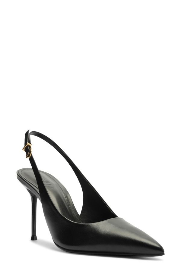 シュッツ レディース シューズ ヒール Schutz Paola Slingback Pointed Toe Pump Black Leather ブラック