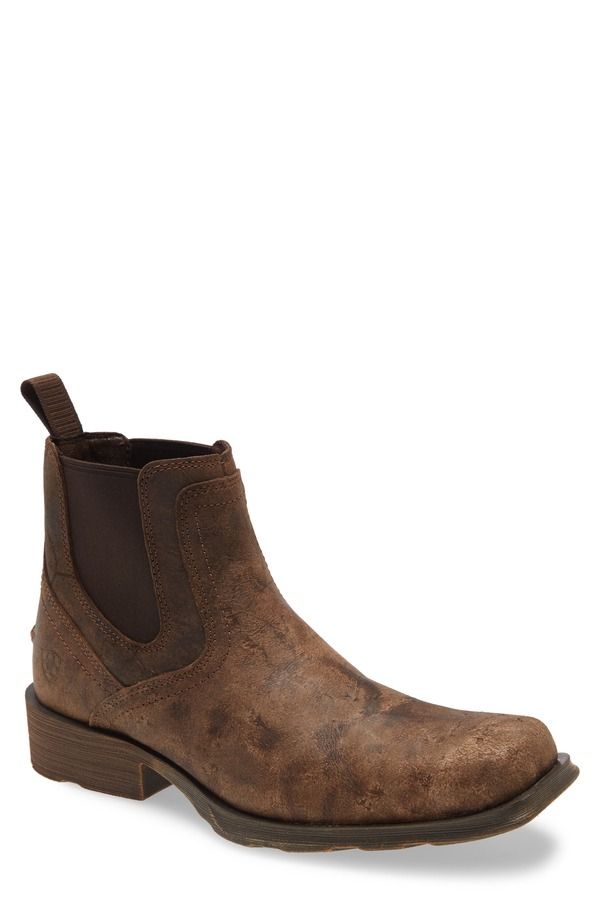 アリアト メンズ シューズ ブーツ・レインブーツ チェルシーブーツ チェルシー Ariat Midtown Rambler Mid Chelsea Boot Dark Gray グレー