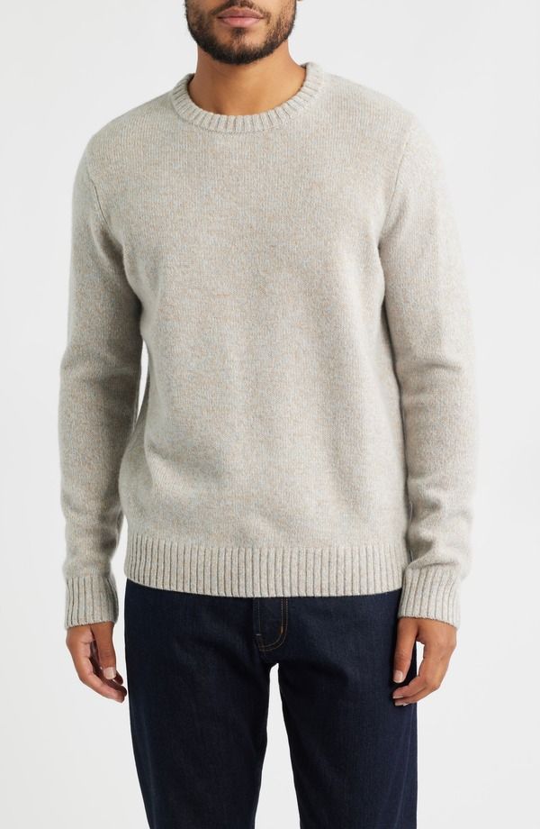 ジェームスカンベル メンズ アウター パーカー・スウェット ウール セーター James Campbell Girvan Merino Wool Sweater Sand サンド