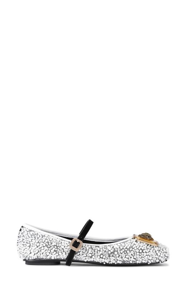 カートジェイガーロンドン レディース シューズ パンプス Kurt Geiger London Pimlico Mary Jane Ballet Flat Open White ホワイト