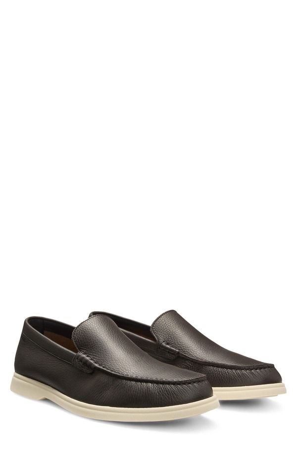 ボス メンズ シューズ スニーカー BOSSienne Moc Toe SlipOn Sneaker Dark Brown ブラウン