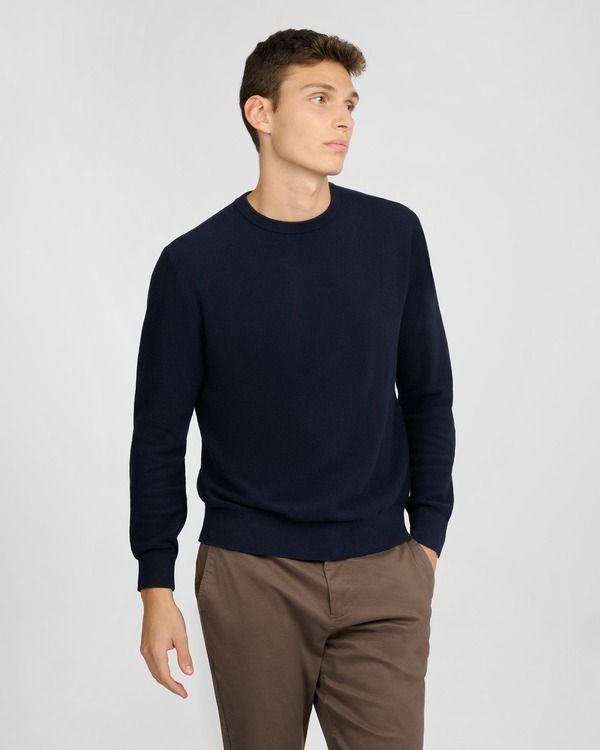 オニア メンズ アウター パーカー・スウェット クルーネック セーター Onia Pique Crewneck Sweater Midnight