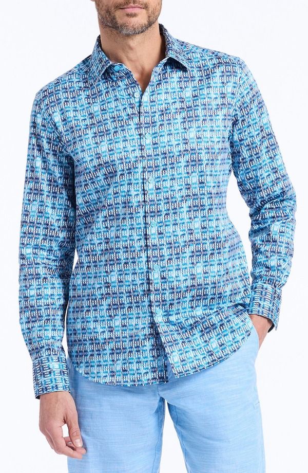 ロバートグラハム メンズ トップス シャツ コットン Robert Graham Westmoreland Cotton ButtonUp Shirt Blue ブルー