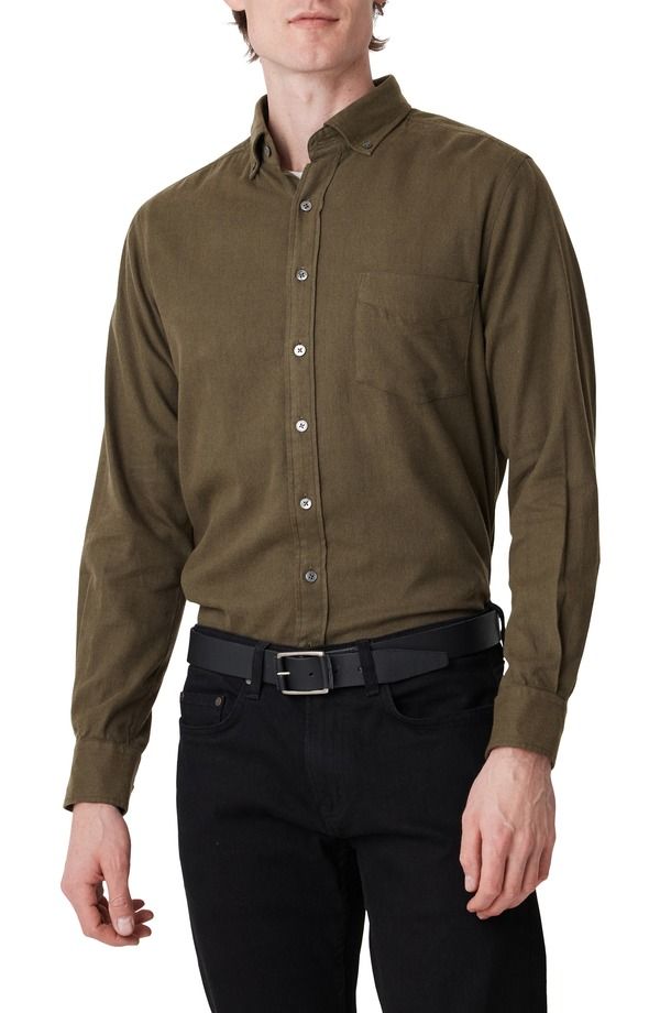 ロッドアンドグン メンズ トップス シャツ ダウン Rodd Gunn Barrhill Sports Fit ButtonDown Shirt Loden