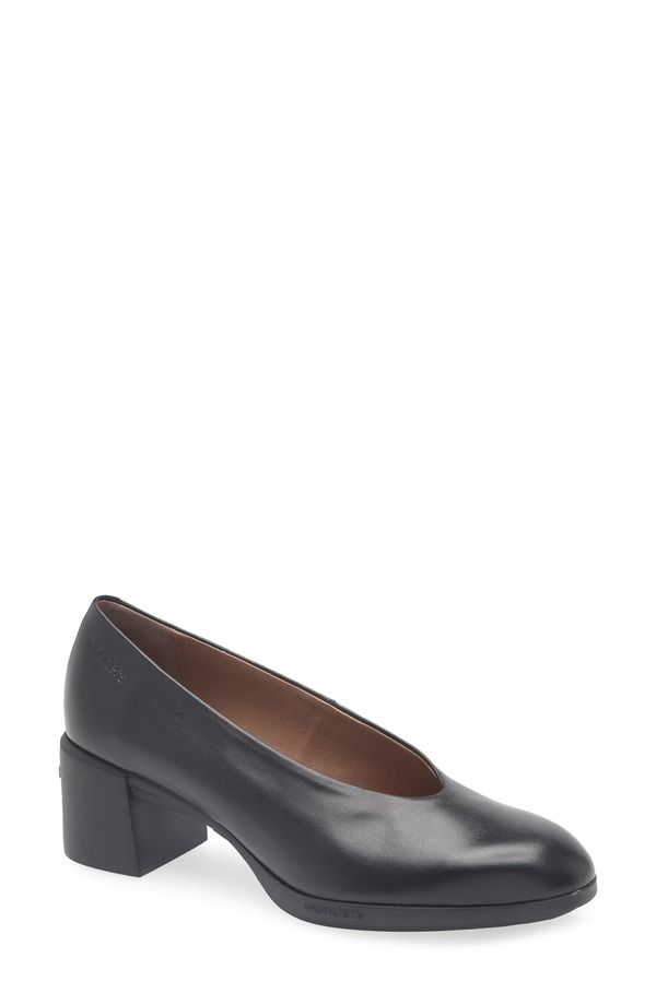 ワンダーズ レディース シューズ ヒール Wonders Almond Toe Pump Nature Black ブラック