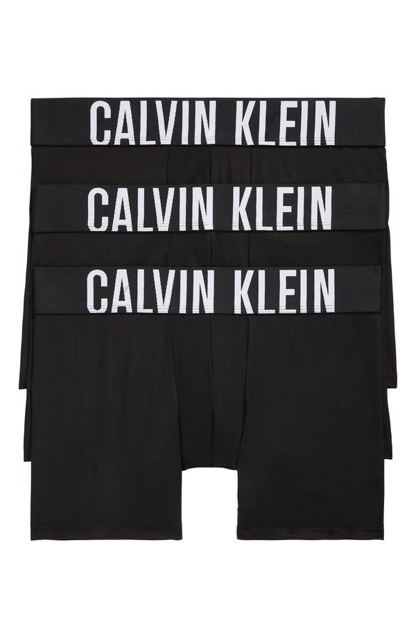 カルバンクライン メンズ アンダーウェア ボクサーパンツ Calvin Klein 3Pack Intense Power Microfiber Boxer Briefs Black Black ブラ