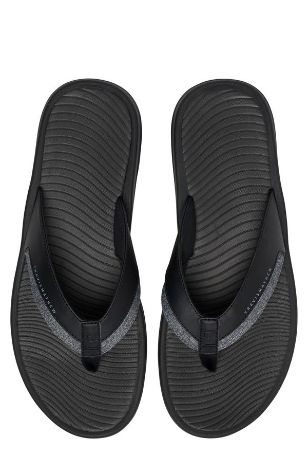 トラビスマヒュー メンズ シューズ サンダル TravisMathew The Daily Flip Flop Black ブラック