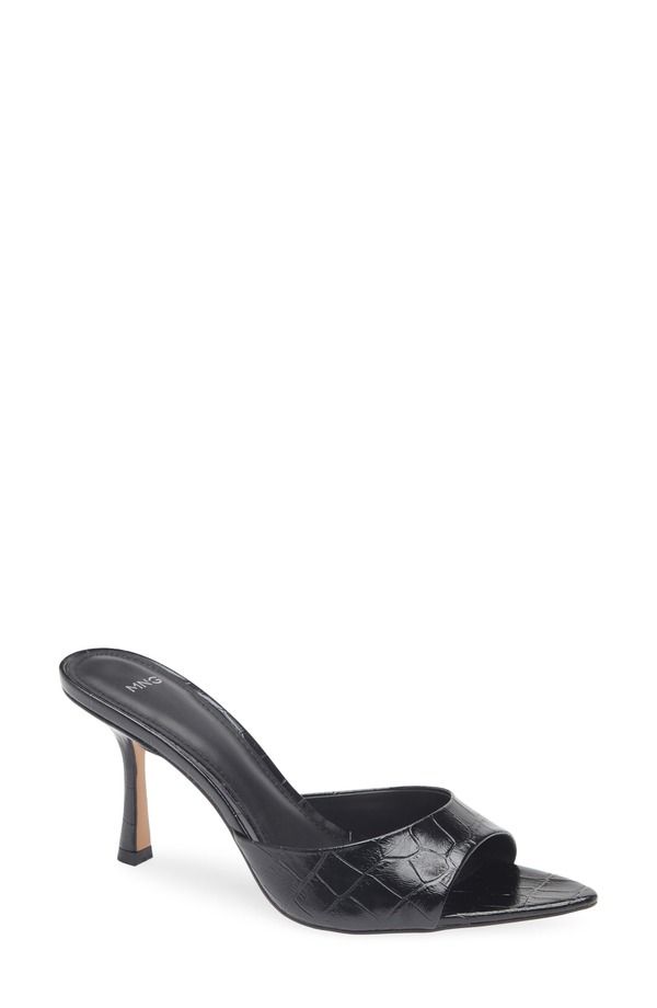 マンゴ レディース シューズ サンダル MANGO Pepyco Slide Sandal Black ブラック
