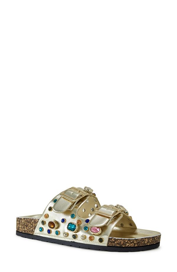 アザレア ワン レディース シューズ サンダル AZALEA WANG Bayleaveslide Sandal Gold ゴールド