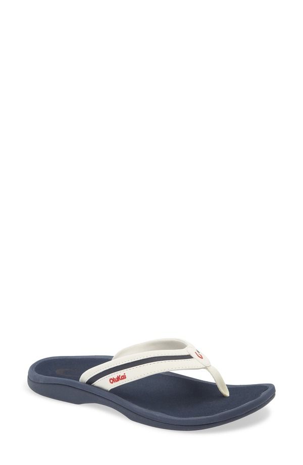 オルカイ レディース シューズ サンダル OluKai Ohana Plua Wateresistant Flip Flop White Sand Americana ホワイト