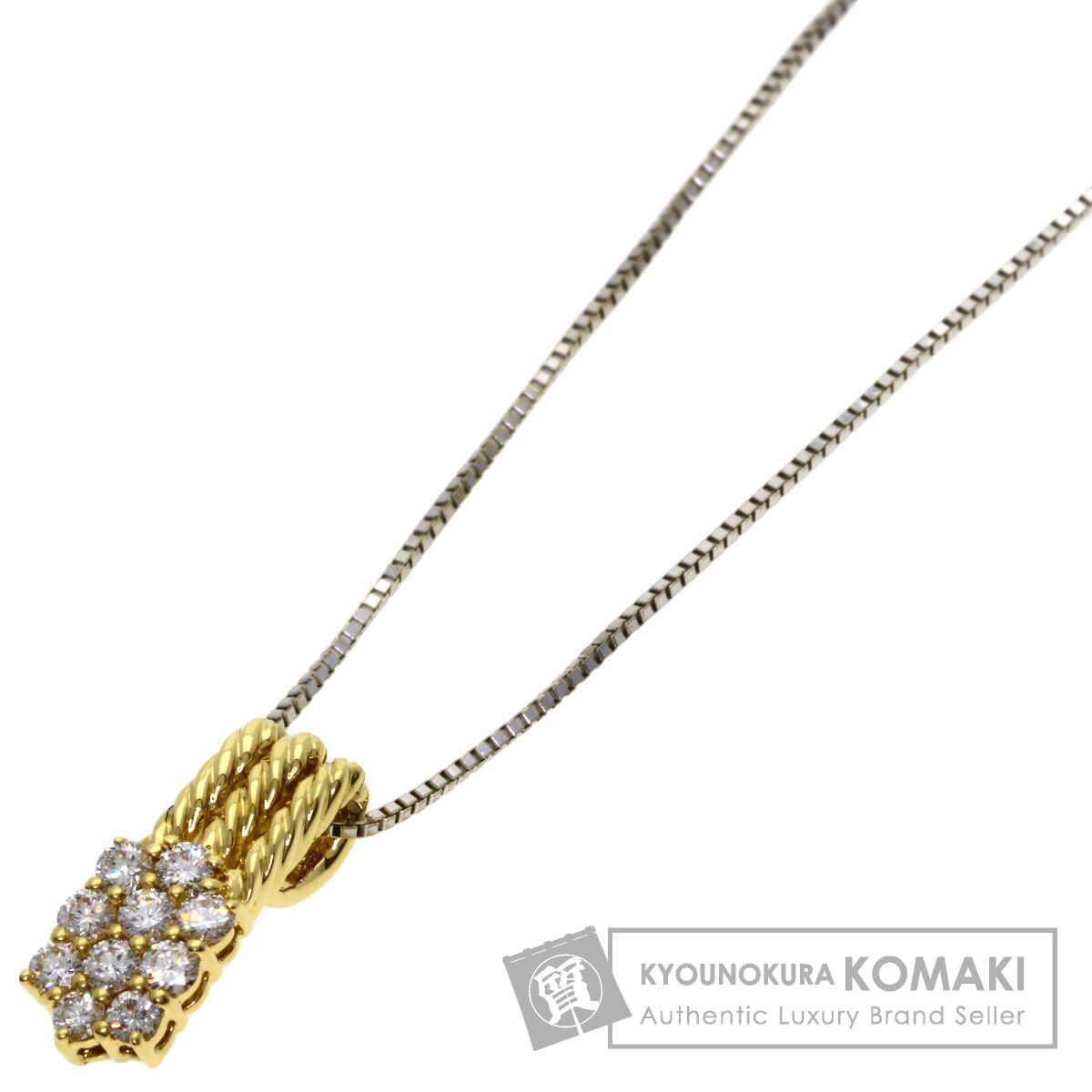 star sand 星の砂 ダイヤモンド ネックレス K18YG K18WG レディース [中古]