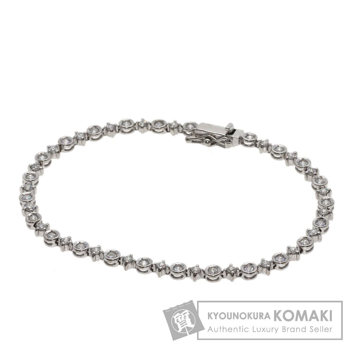 SELECT JEWELRY セレクトジュエリー LINE ダイヤモンド ブレスレット K18WG レディース [中古] 129,940円