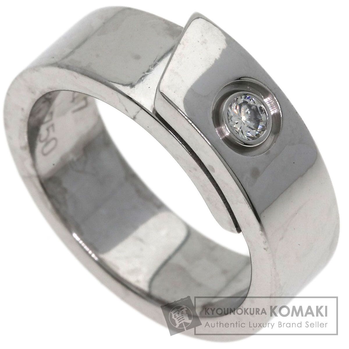 CARTIER カルティエ アニバーサリー 1P ダイヤモンド #47 リング・指輪 K18WG レディース [中古]