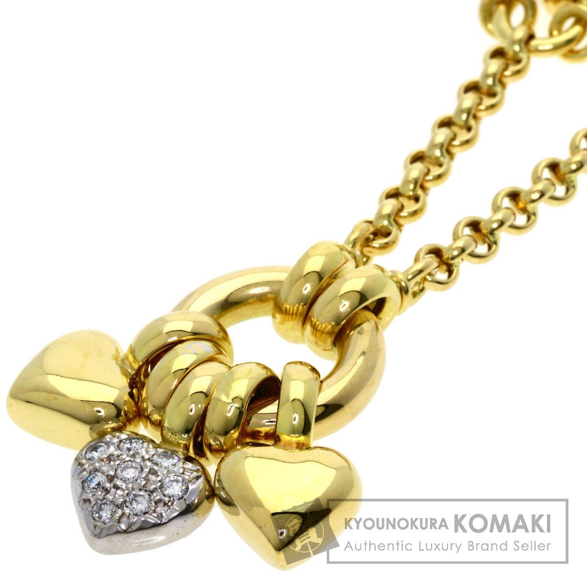 Ponte Vecchio ポンテヴェキオ ジョイエッリ ハート パヴェ ダイヤモンド ネックレス K18YG レディース [中古]