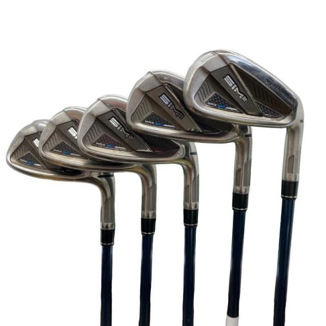【中古】 テーラーメイド SIM2 MAX 5S アイアンセット IR TENSEI BLUE TM60(SIM2 IR) (フレックスS) メンズ 男性用 右利き 右用 Cランク ゴルフクラブ