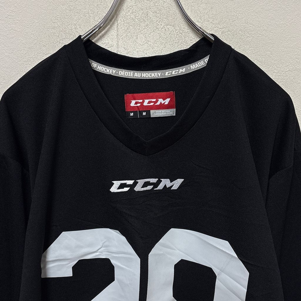 NHL☆ホッケーシャツ US古着 ゲームシャツ デカロゴ ナンバリング CCM】 Numbering Hockey Shirts ナンバリング ホッケー ゲームシャツ S