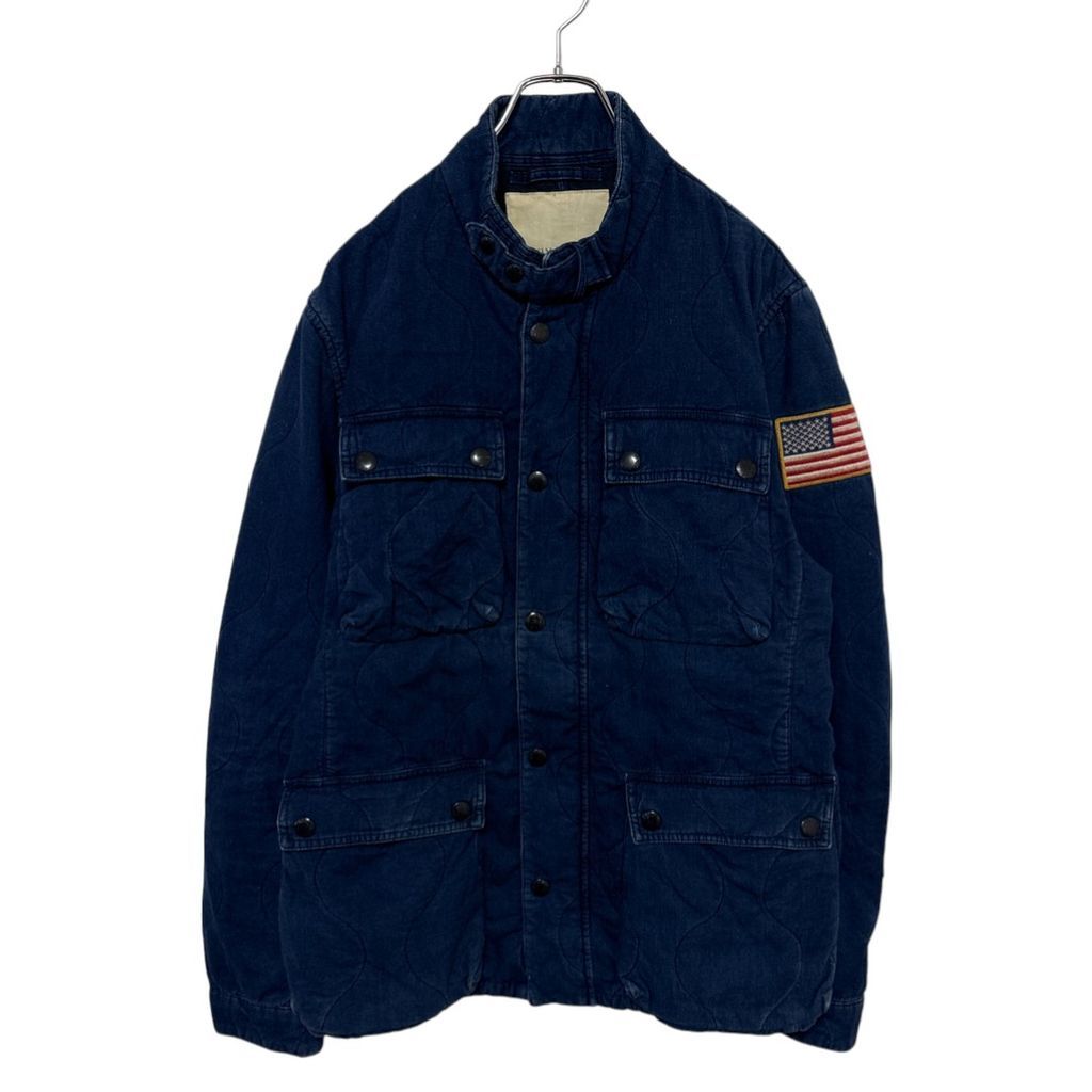【DENIM&SUPPLY RALPH LAUREN】 Quilted Jacket Talon-zip インディゴ染めキルティングジャケット S-4416