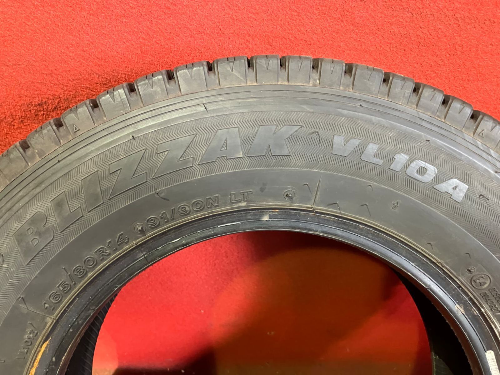 中古 トラックスタッドレスタイヤ【165/80R14 91/90 BRIDGESTONE VL10A