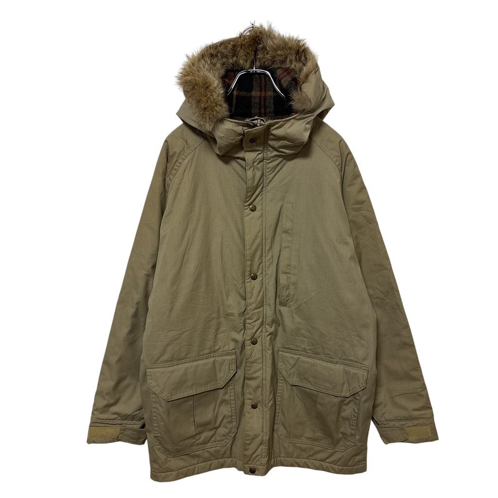 【WOOLRICH】 70s USA製 白タグ フードファー 裏地チェック 中綿入り マウンテンパーカー S-3464 10,360円