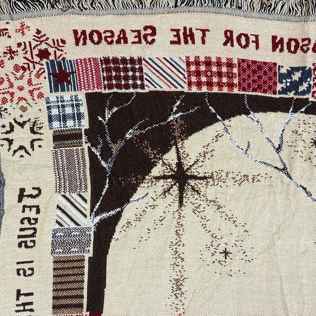 vintageラグ ブランケット マルチカバー タペストリー クリスマス 宗教 イエス キリスト 夜空 Rug Blanket Jesus 2802
