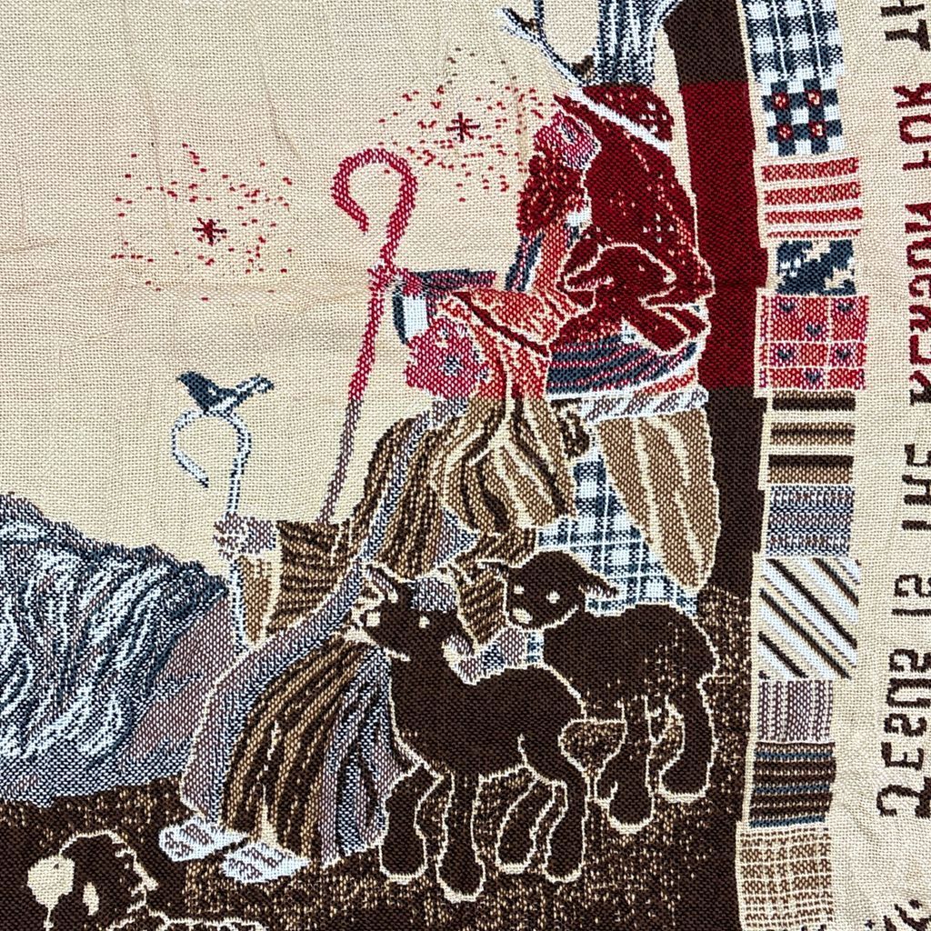 vintageラグ ブランケット マルチカバー タペストリー クリスマス 宗教 イエス キリスト 夜空 Rug Blanket Jesus 2802