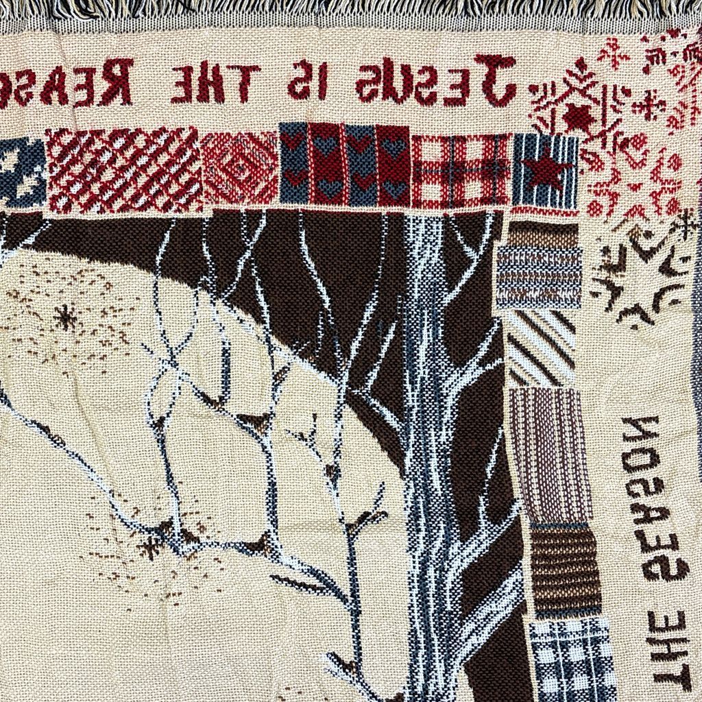 vintageラグ ブランケット マルチカバー タペストリー クリスマス 宗教 イエス キリスト 夜空 Rug Blanket Jesus 2802