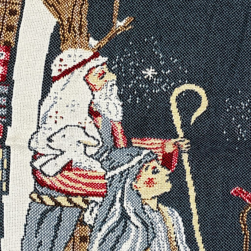 vintageラグ ブランケット マルチカバー タペストリー クリスマス 宗教 イエス キリスト 夜空 Rug Blanket Jesus 2802