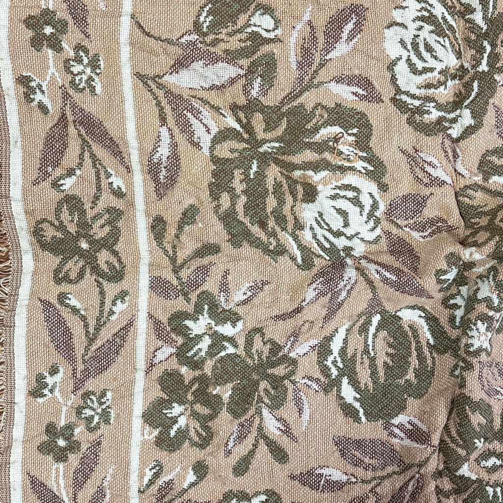 vintageラグ ブランケット マルチカバー タペストリー フラワー 花