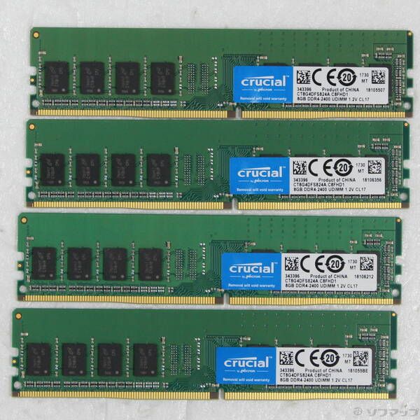 ソフマップ 〔中古品〕 288P PC4-19200 DDR4-2400 32GB 8GB×4枚組【262】 17,625円