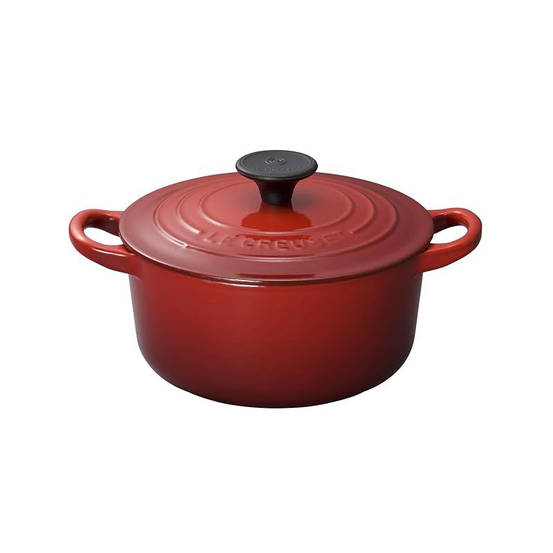 ル・クルーゼ(Le Creuset) 鋳物 ホーロー 鍋 ココット・ロンド 16 cm チェリーレッド ガス IH オーブン 対応 【日本正規販売品】 0キッチン