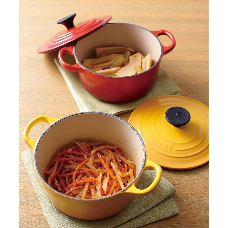 ル・クルーゼ(Le Creuset) 鋳物 ホーロー 鍋 ココット・ロンド 16 cm チェリーレッド ガス IH オーブン 対応 【日本正規販売品】 0