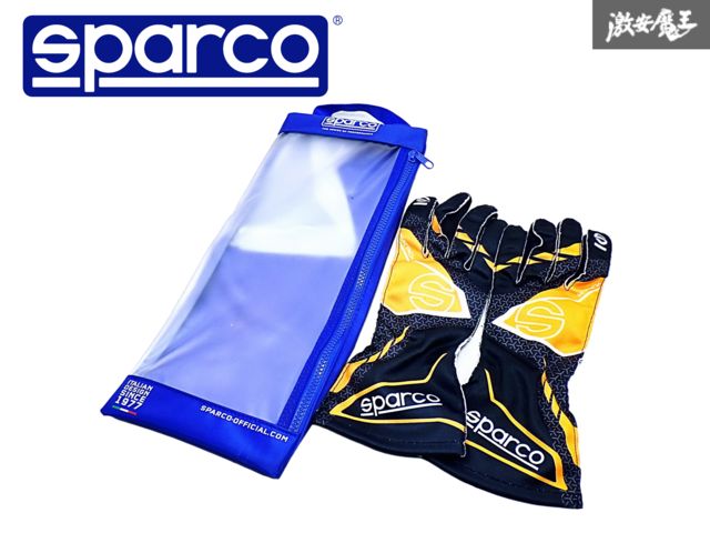 【新品・未使用品】SPARCO スパルコ カートグローブ レーシンググローブ K-ATTACK ブラック×オレンジ 即納