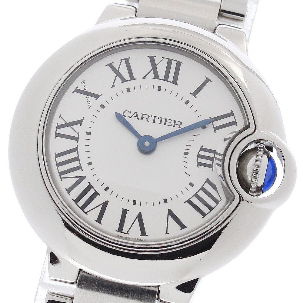 カルティエ CARTIER W69010Z4 バロンブルー SM クォーツ レディース _971078