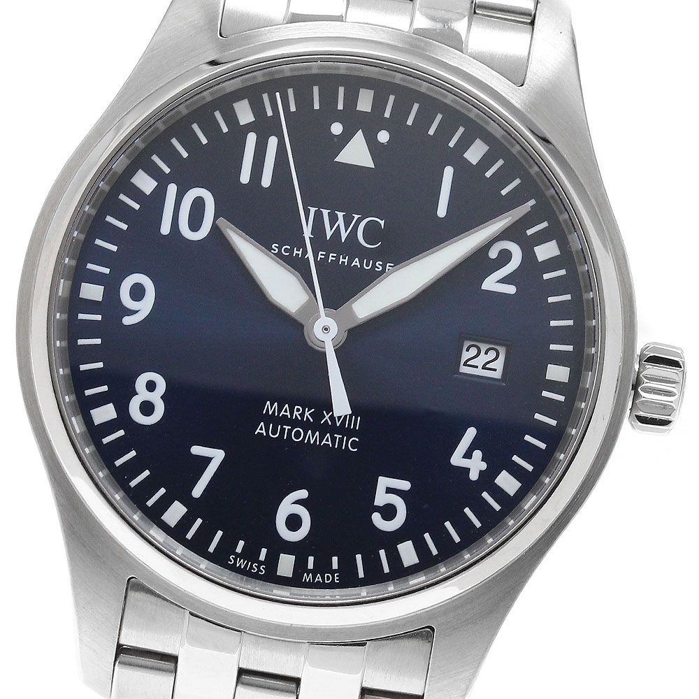 IWC IWC SCHAFFHAUSEN IW327016 パイロットウォッチ マークXVIII デイト プティ・プランス 自動巻き メンズ 保証書付き_973377 275,175円