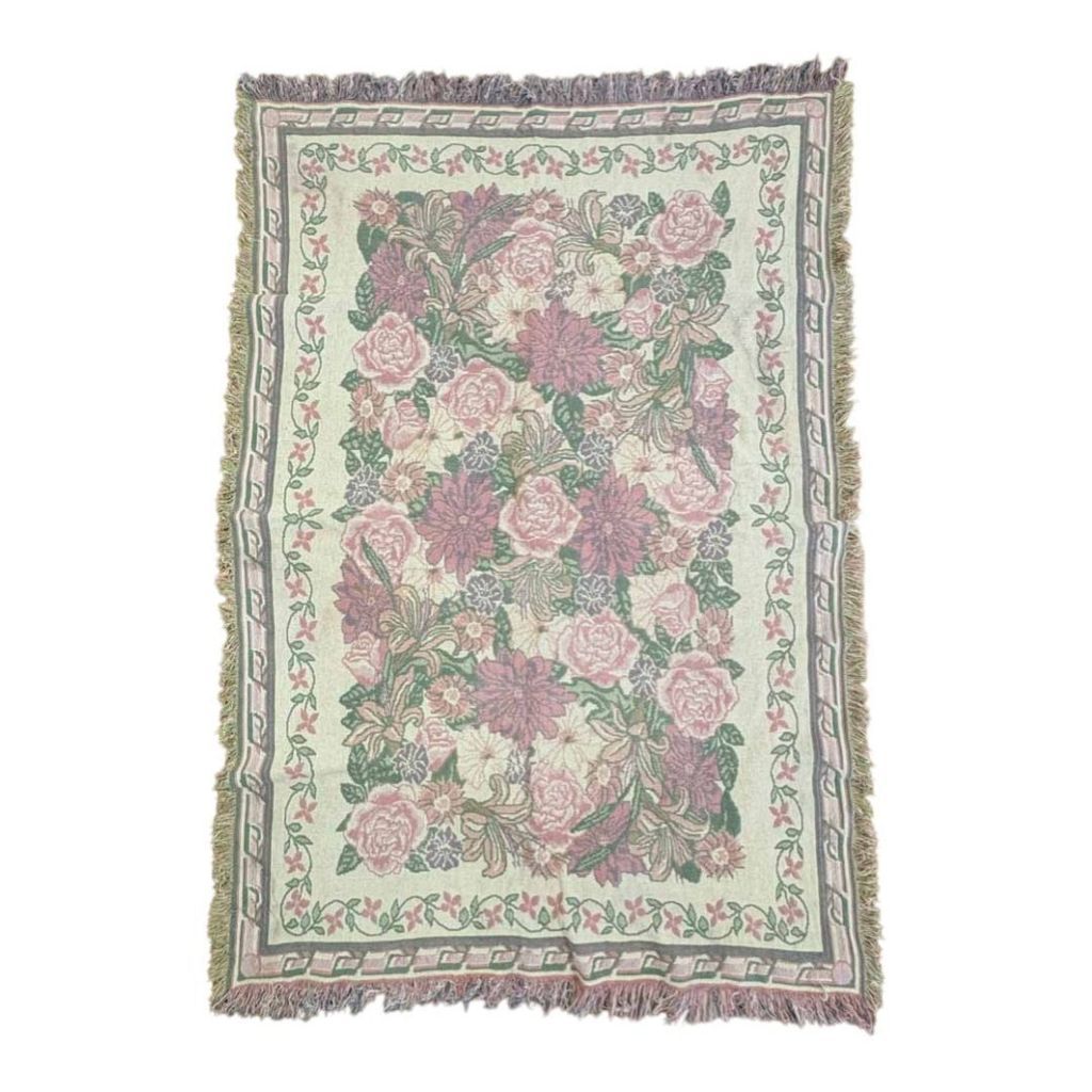vintageラグ カーペット 90s フラワー エレガント 1882 - メルカリ