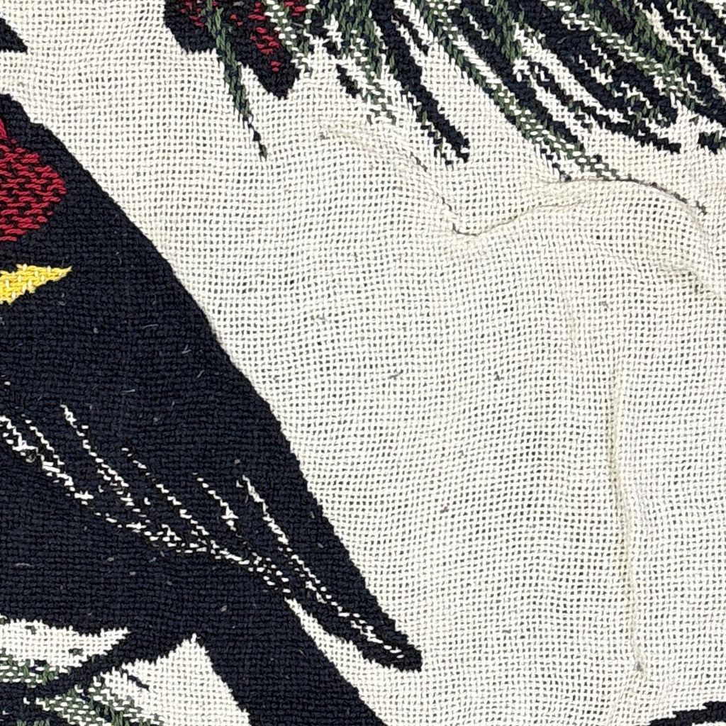 vintageラグ ブランケット マルチカバー タペストリー カーディナルバード 小鳥 アニマル Rug Blanket Bird 3589
