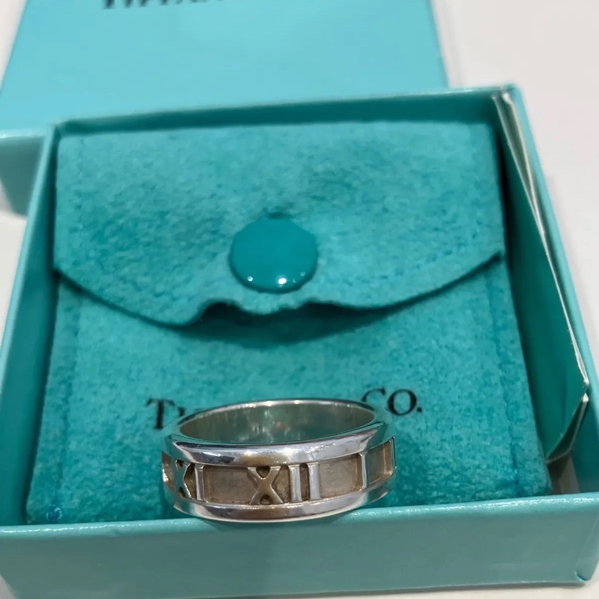 美品 Tiffany&Co. ティファニー アトラス シルバー リング。11号