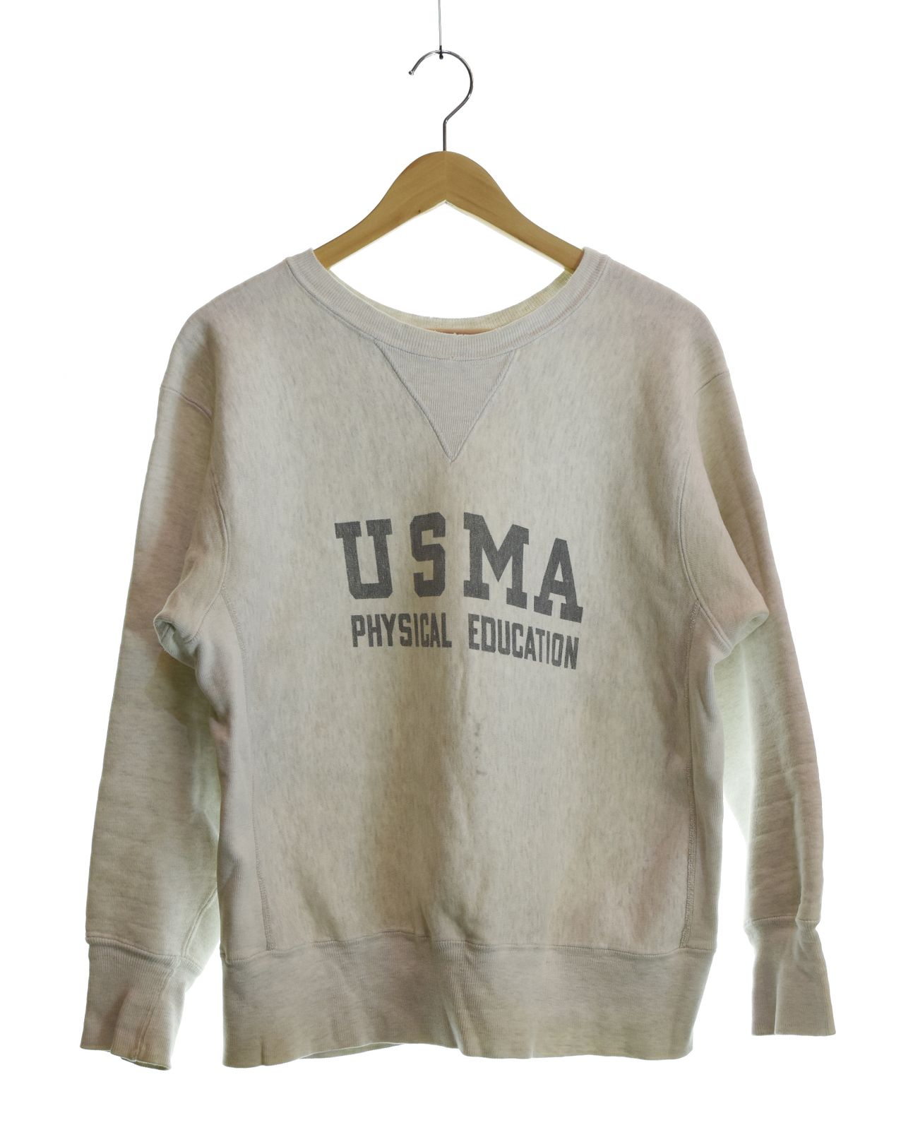 チャンピオン Champion 70s 単色タグ REVERSE WEAVE USMA 前Vはめ込みガゼット 染み込みプリント リバースウィーブ スウェット グレー Mサイズ 103MT-5026