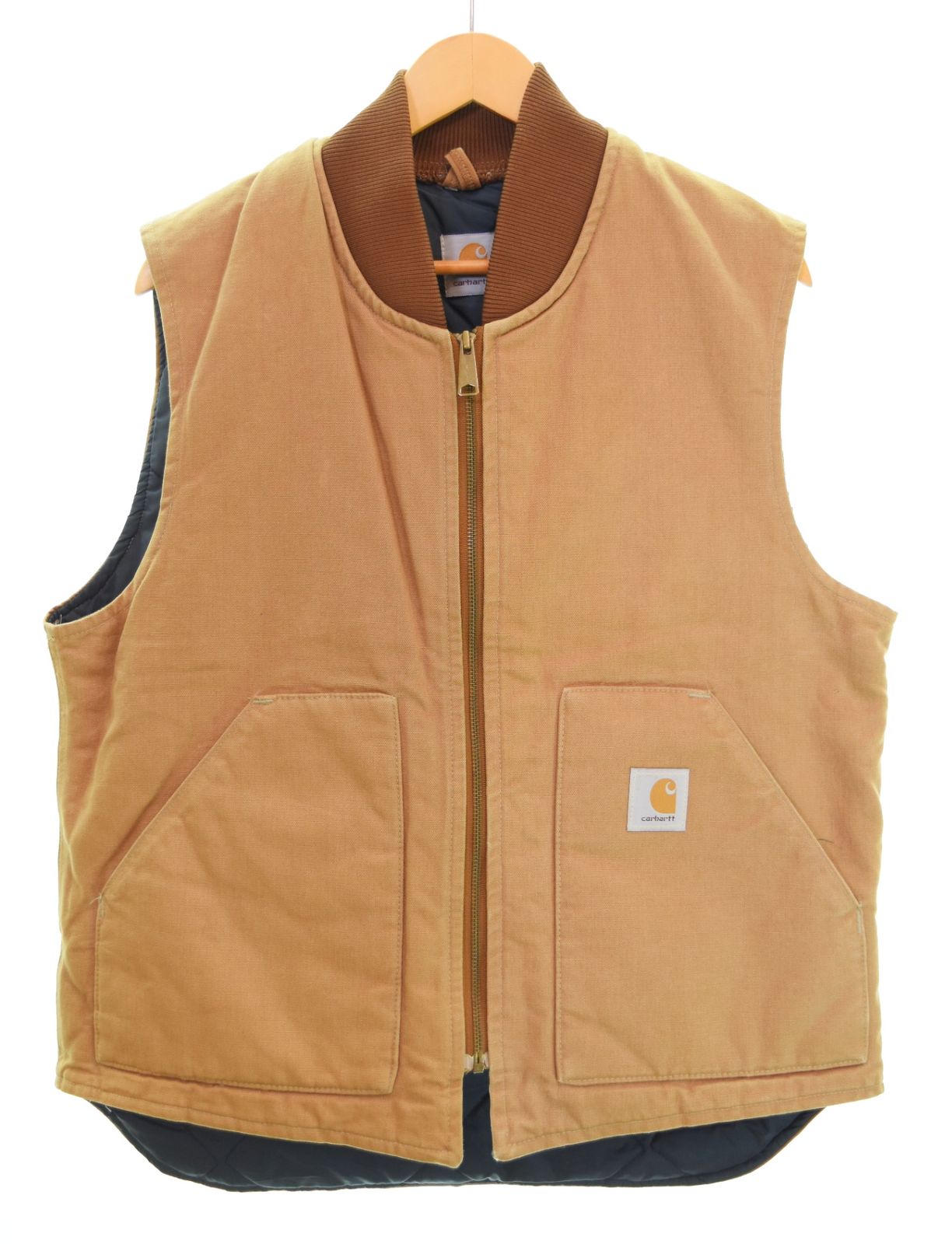 カーハート Carhartt 90s Duck Vest Quilt Lined ダック地 ジップ
