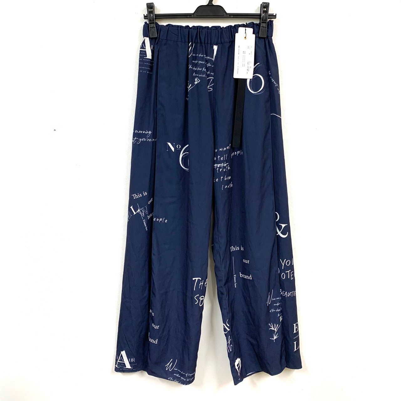【Eimee law】エイミーロー/ランダムテキストプリントパンツ/M/未使用品/ヤマダヤ/今季品 6,864円