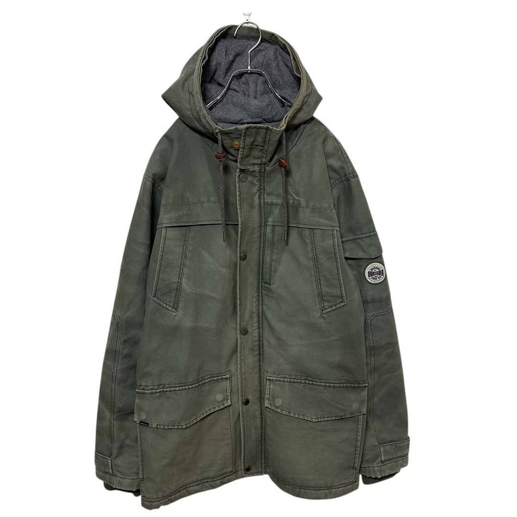 【QUIKSILVER】 裏地フリース ダックジャケット フーディ S-2344