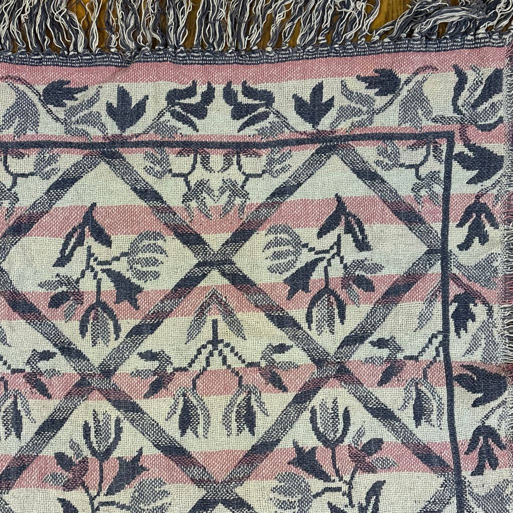 vintageラグ ブランケット マルチカバー タペストリー フラワー 花