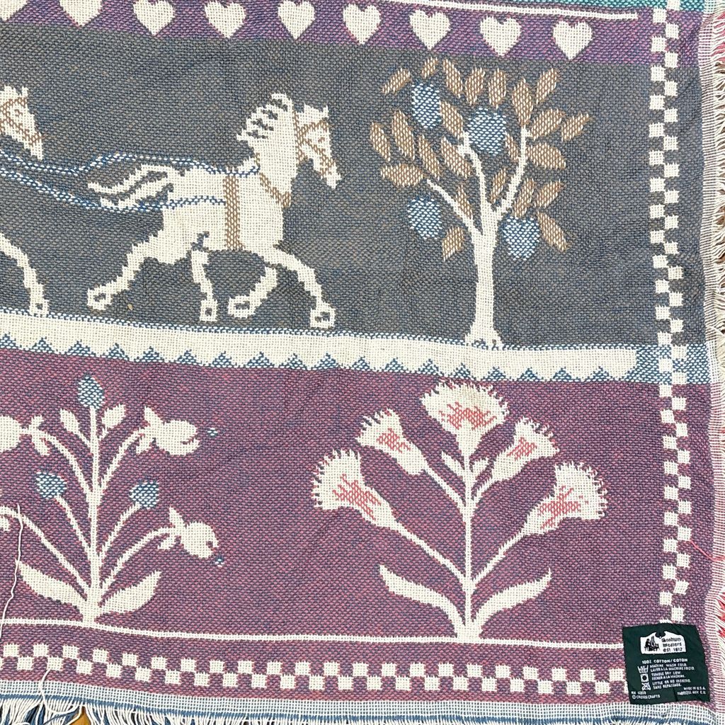 vintageラグ ブランケット マルチカバー タペストリー USA製