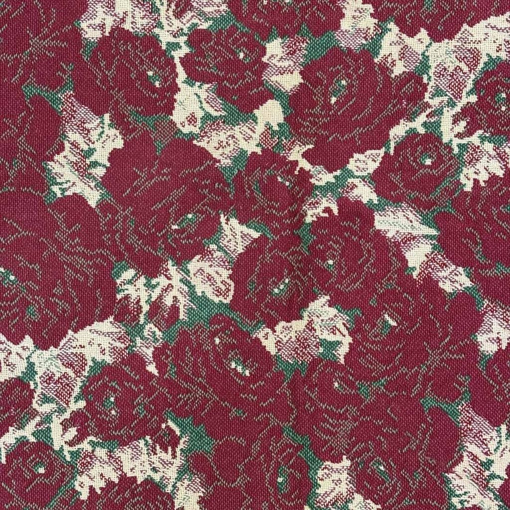 vintageラグ カーペット バラ チェック 総柄 1879 - メルカリ