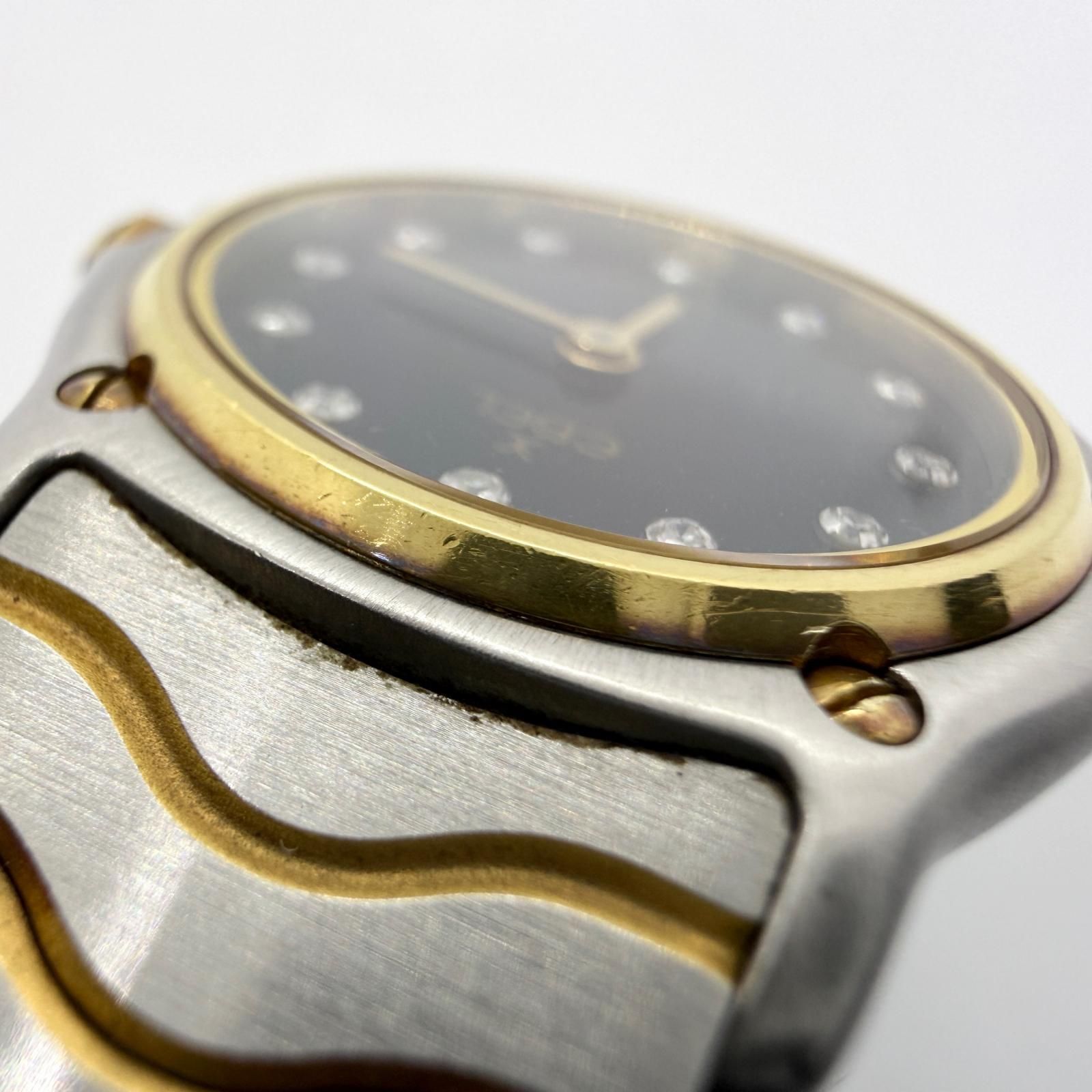 EBEL エベル 18K GOLD BEZEL 11669862 ブラック QZ レディース 腕時計