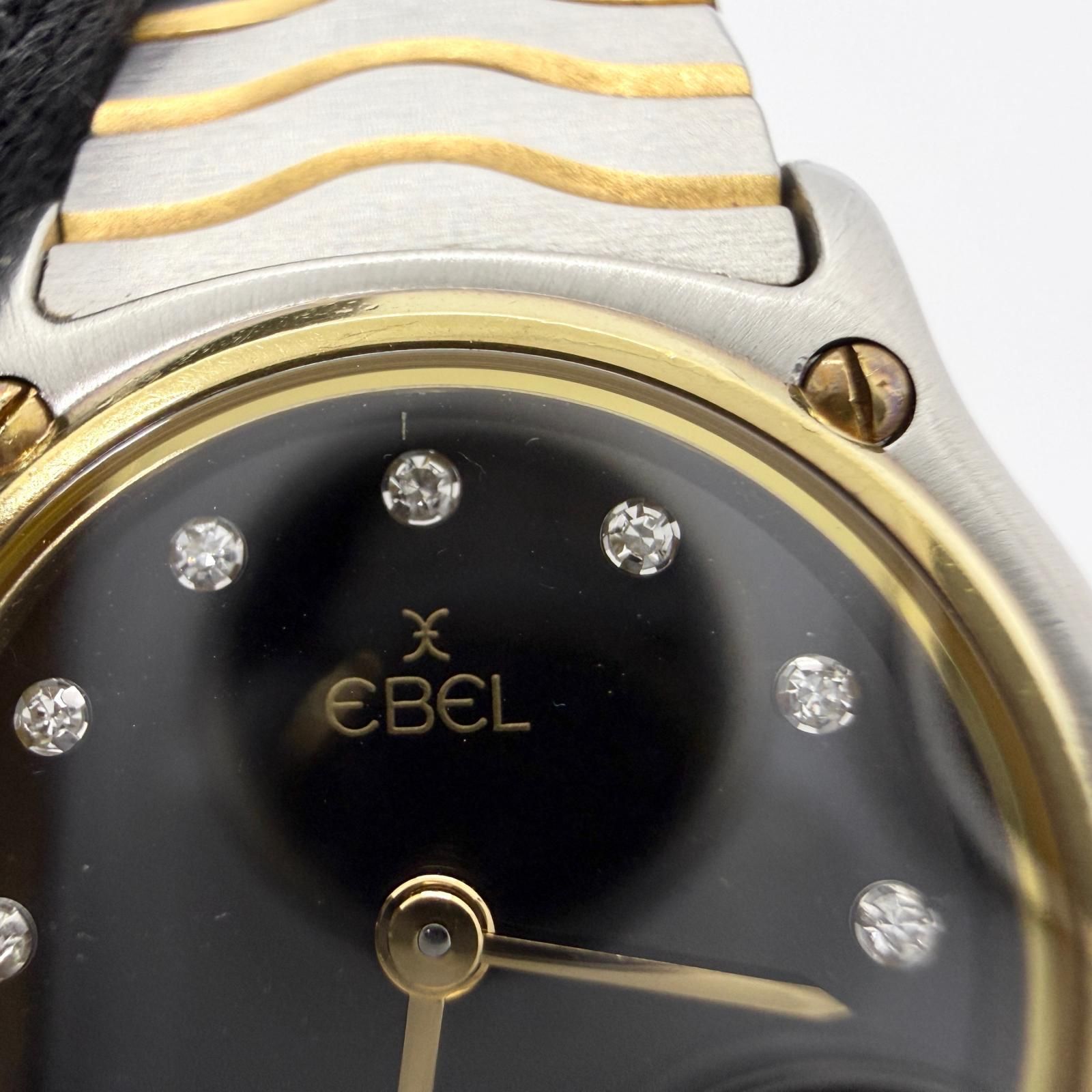 EBEL エベル 18K GOLD BEZEL 11669862 ブラック QZ レディース 腕時計