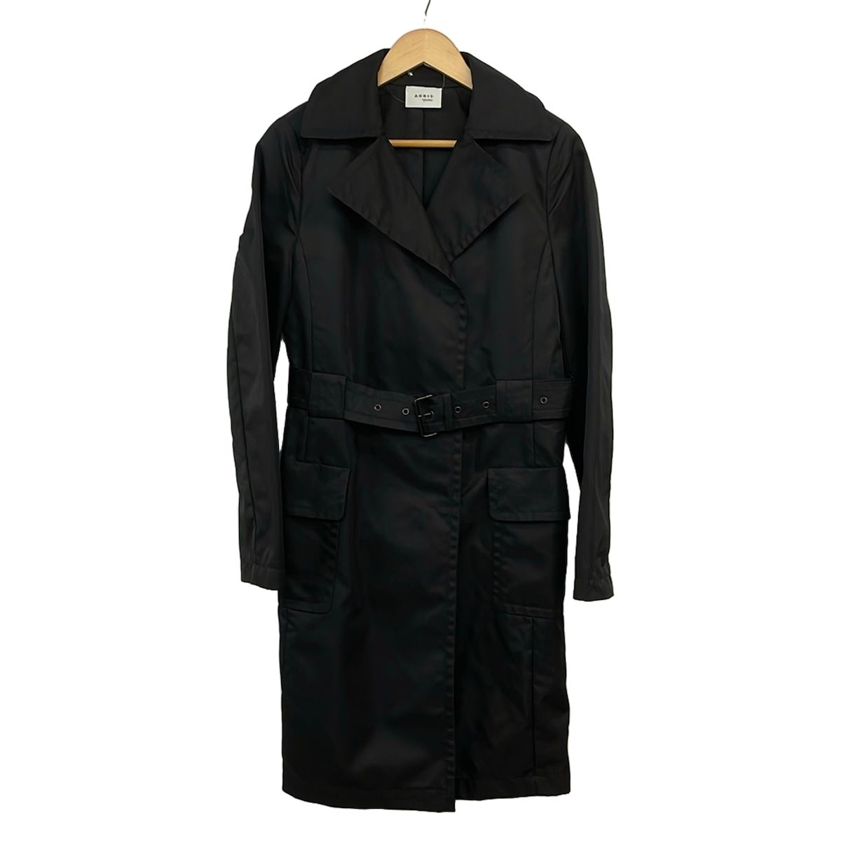 AKRIS(アクリス) トレンチコート サイズUS8 M レディース美品 - 黒 長袖/春/秋