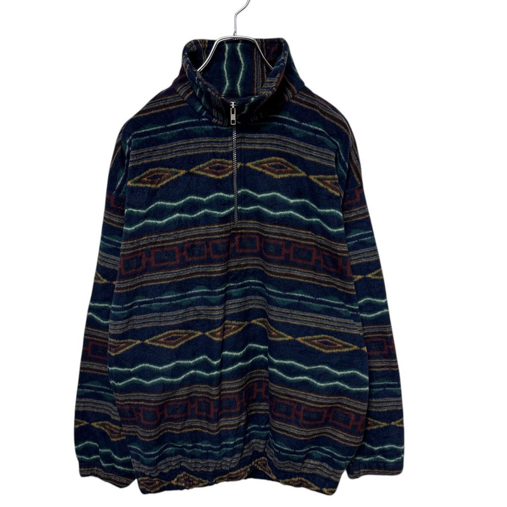 【Munsingwear】 Native Pattern Half-zip Fleece Jacket ネイティブ柄 ハーフジップフリースジャケットS-4445